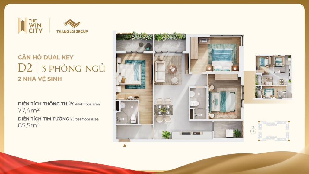 layout 3pn the win city