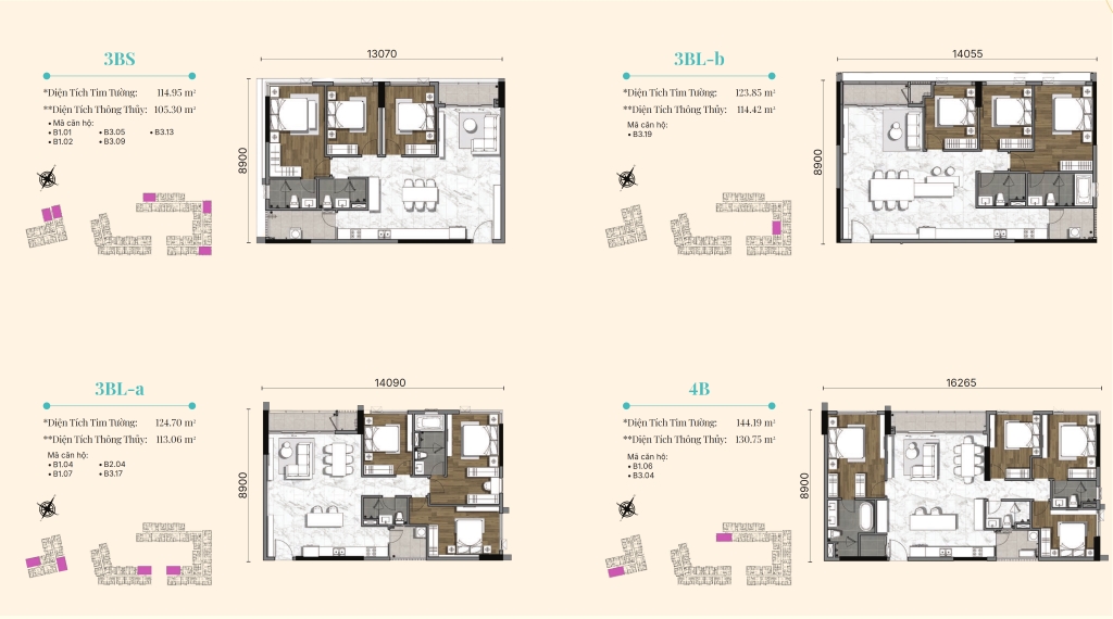 Layout căn hộ Gladia Heights