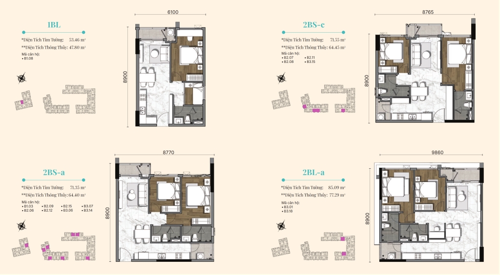 Layout căn hộ Gladia Heights