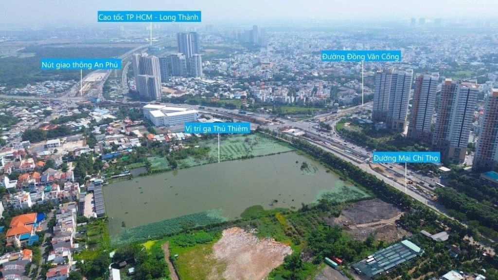 Khu đô thị Thủ Thiêm trên hướng tuyến metro số 10