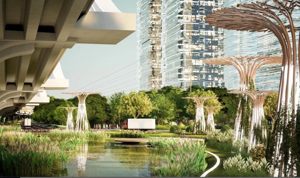 Perspective of Nguyen Huu Tho elevated road